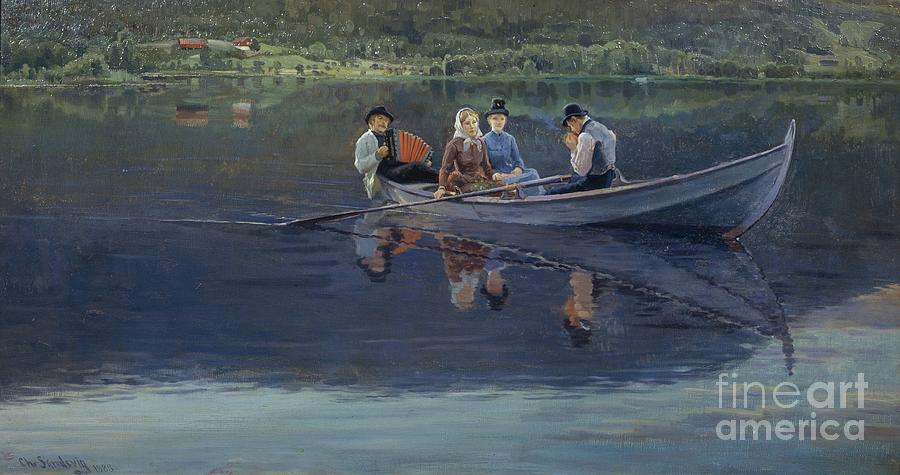 Midsummer Eve, 1888 Painting by Christian Eriksen Skredsvig