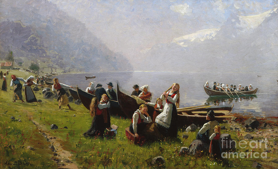 Midsummer Feast Painting by Hans Dahl