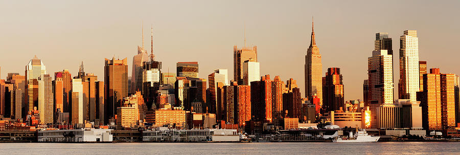 Midtown Manhattan City Skyline In New Photograph by Deejpilot