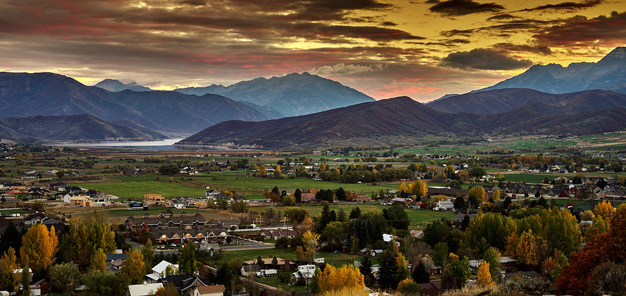 Midway City Sunset - Midway Utah Photograph