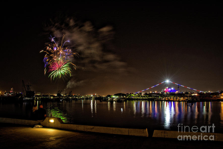 Midway Fireworks Photograph