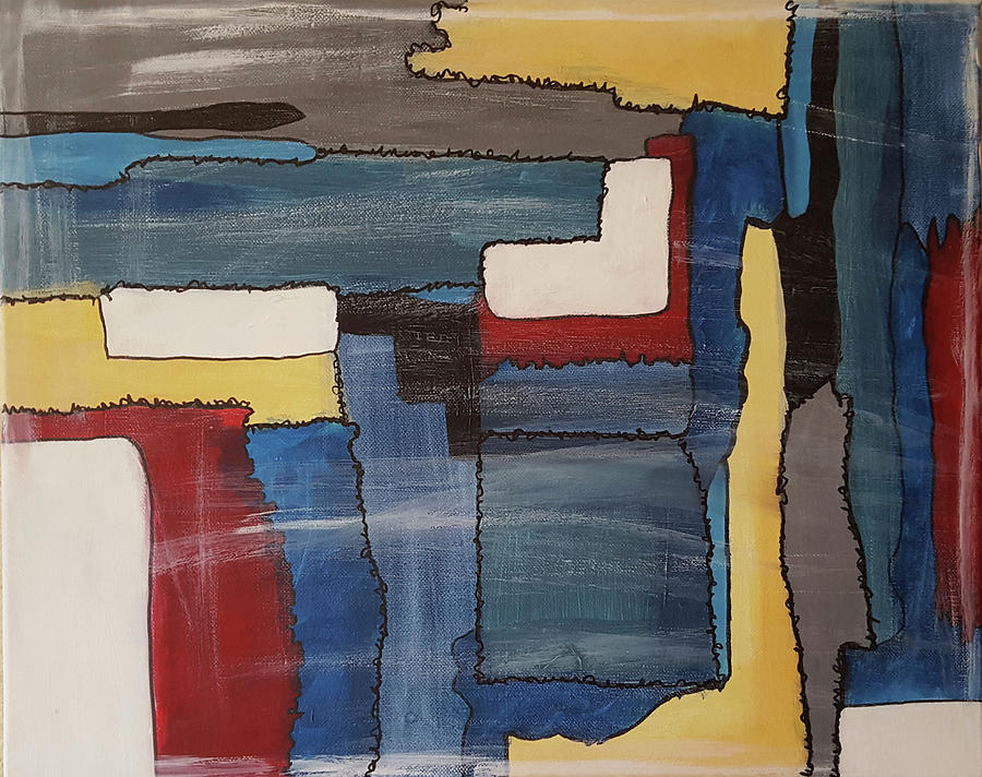 Abstract Mixed Media - Midwest Topography by Vintage Gypsy