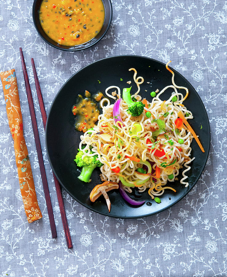 Mie Goreng With Passion Fruit Sauce Photograph by Udo Einenkel
