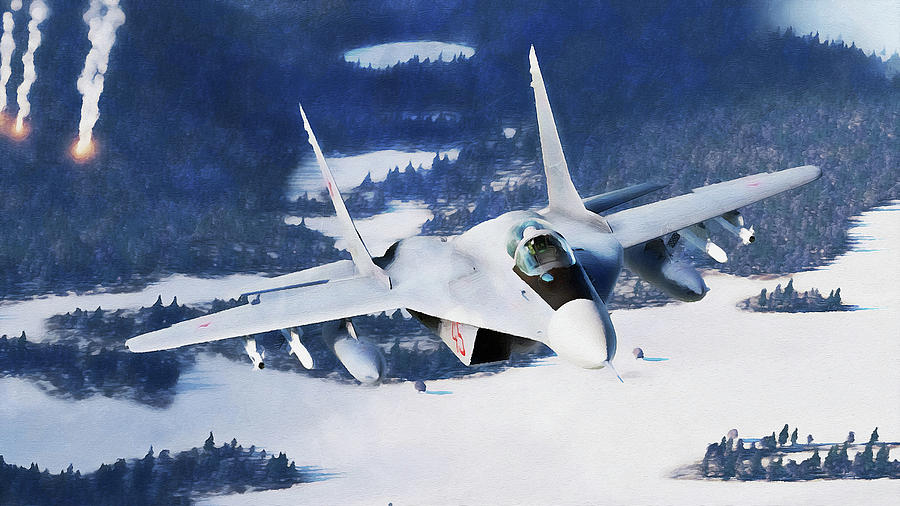 Mig 29 - 11 Painting by AM FineArtPrints
