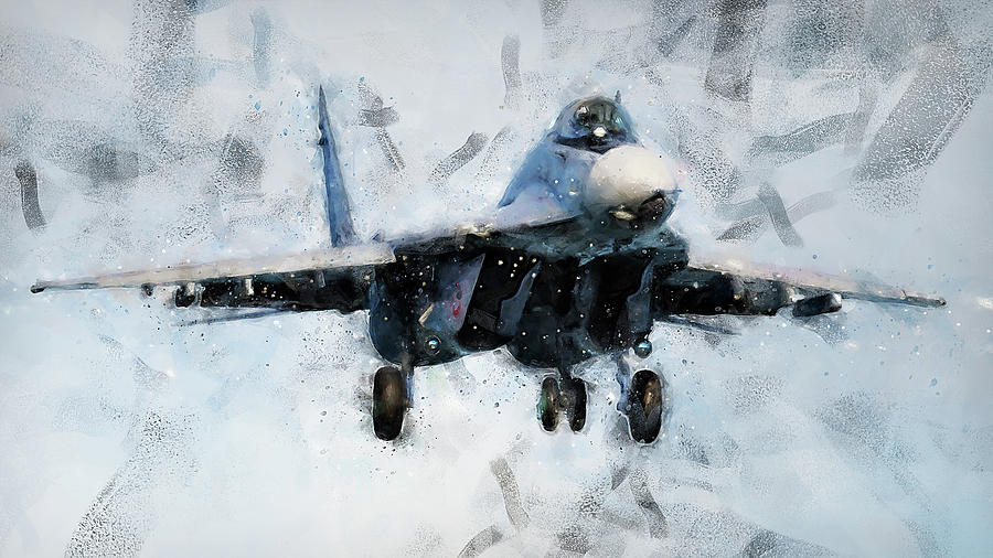 Mig 29 - 12 Painting by AM FineArtPrints