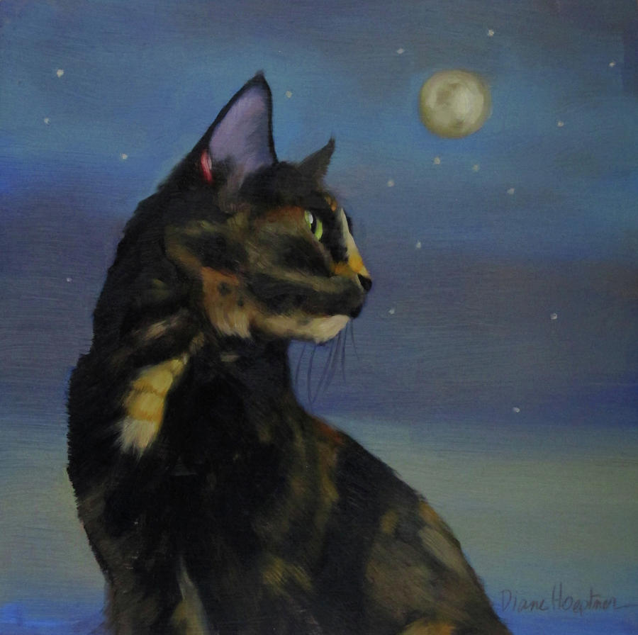 Mighty Tortie Painting by Diane Hoeptner - Pixels