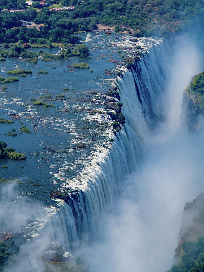 Mighty Victoria Falls, Aerial View Photograph by Marcy Wielfaert
