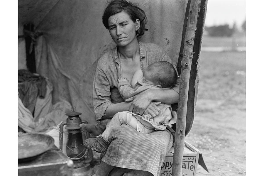 Migrant agricultural workers family Painting by Dorothea Lange