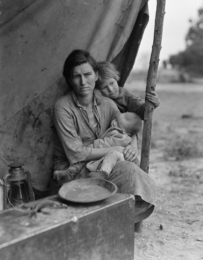 Dorothea Lange Photograph - Migrant Farm Workers Family In Nipomo California, 1936 by Dorothea Lange