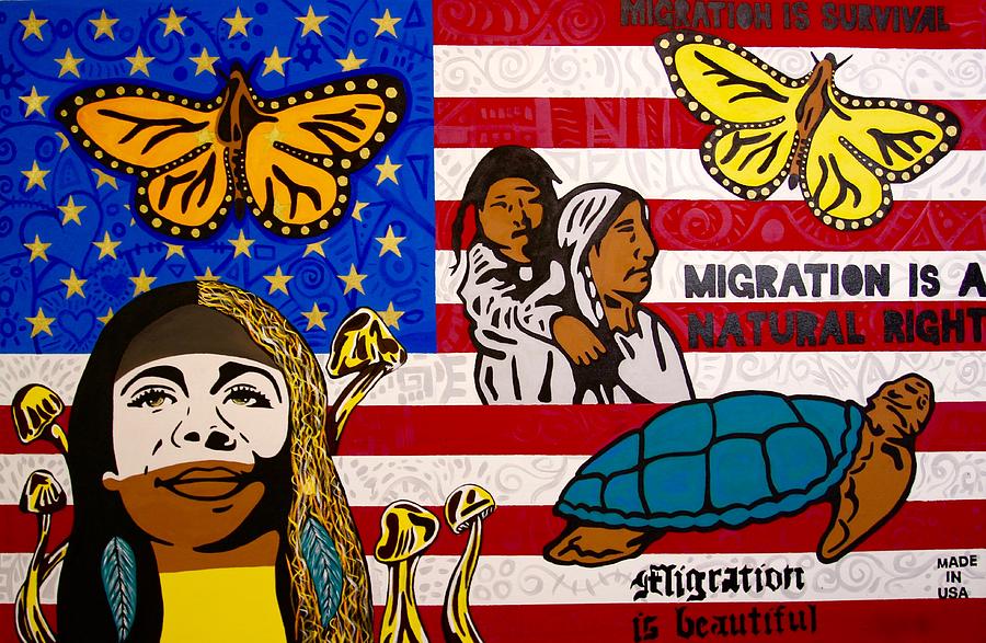 Migration is Beautiful Painting by Danny Ayala | Pixels