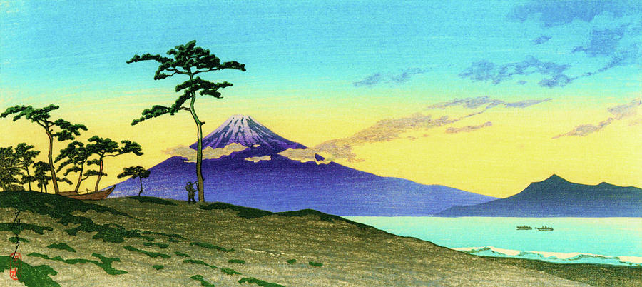 Vintage Painting - Miho Sunset - Digital Remastered Edition by Kawase Hasui
