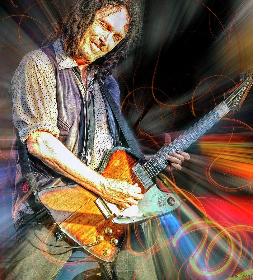 Mike Campbell Mixed Media by Mal Bray