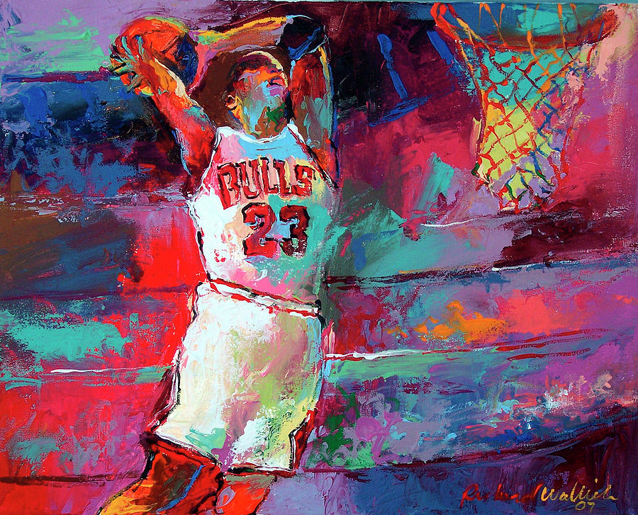 Michael Jordan Painting - Mike by Richard Wallich