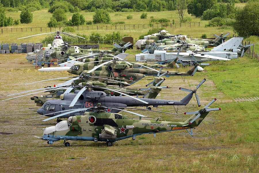 Mil Mi-35 And Mi-8 Helicopters Photograph by Artyom Anikeev