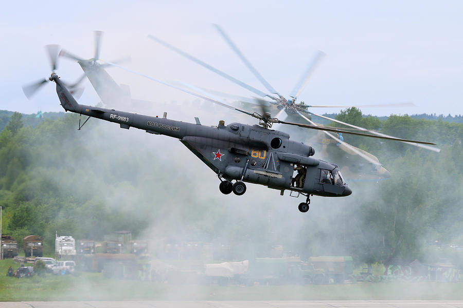 Mil Mi-8amtsh And Mi-26 Helicopters Photograph by Artyom Anikeev