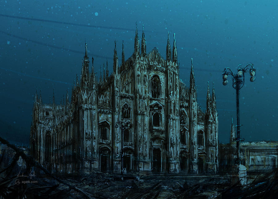 Milan Cathedral sea Digital Art by Andrea Gatti