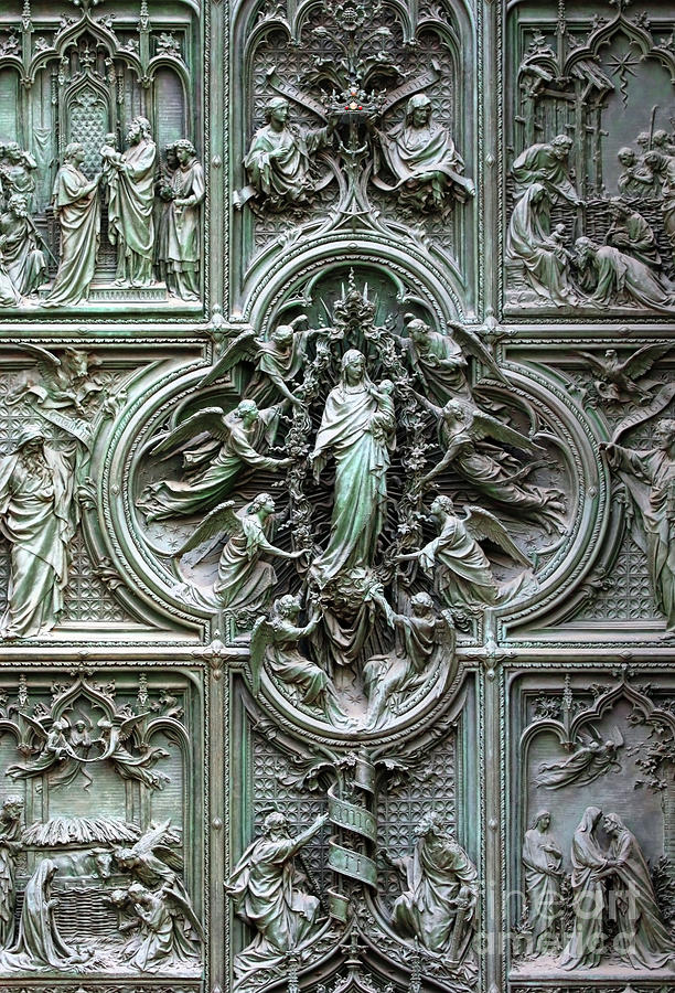 Milan Duomo Front Door Detail 9195 Photograph By Jack Schultz - Pixels