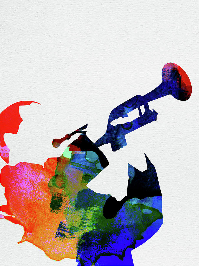 Miles Davis Watercolor Mixed Media by Naxart Studio