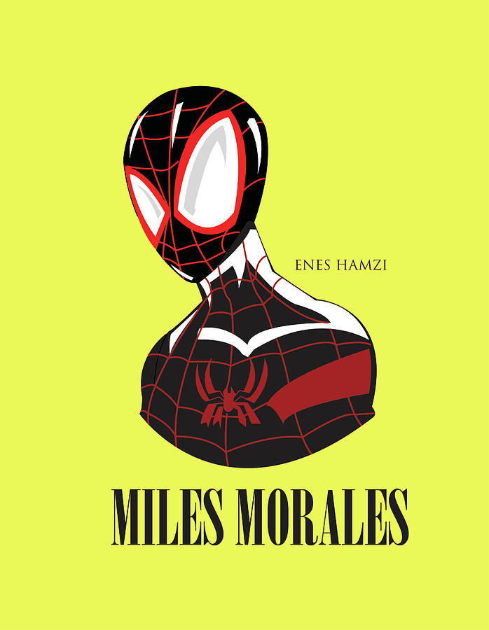 Spider-Man Miles Morales Poster Canvas Into The Spider-Verse Marvel Art Print 