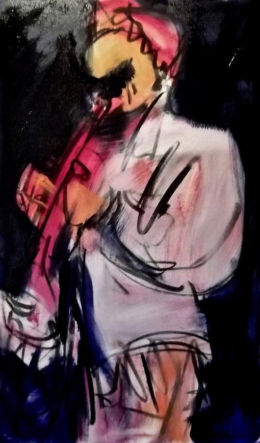 Miles Unfinished Painting by Les Leffingwell