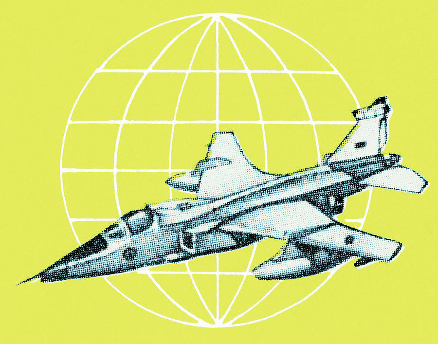 Transportation Drawing - Military Aircraft by CSA Images