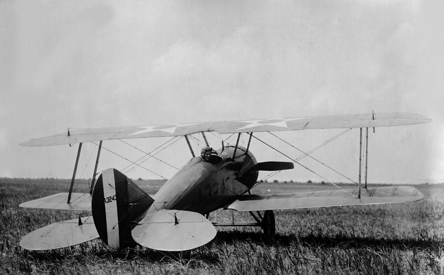 Military Biplane - Marine Flying Field - 1918 Photograph by War Is Hell Store