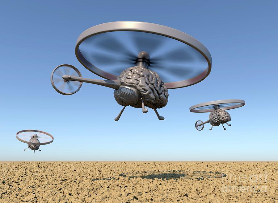 Military Drones Photograph by Russell Kightley/science Photo Library