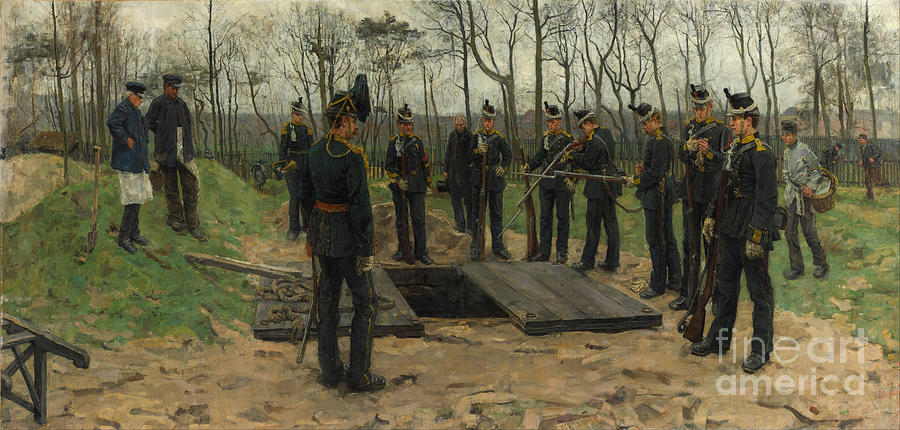 Military Funeral, 1882. Artist Drawing by Heritage Images
