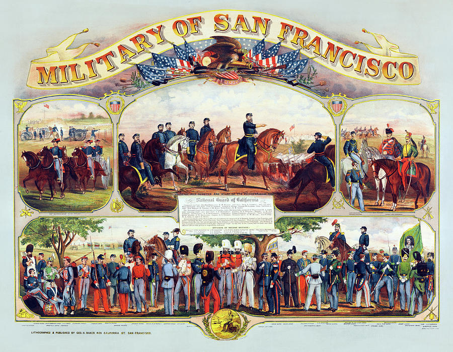 Military of San Francisco Painting by George Holbrook Baker - Pixels