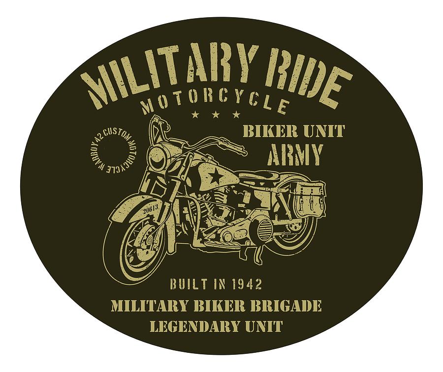 Vintage Digital Art - Military Ride by Long Shot