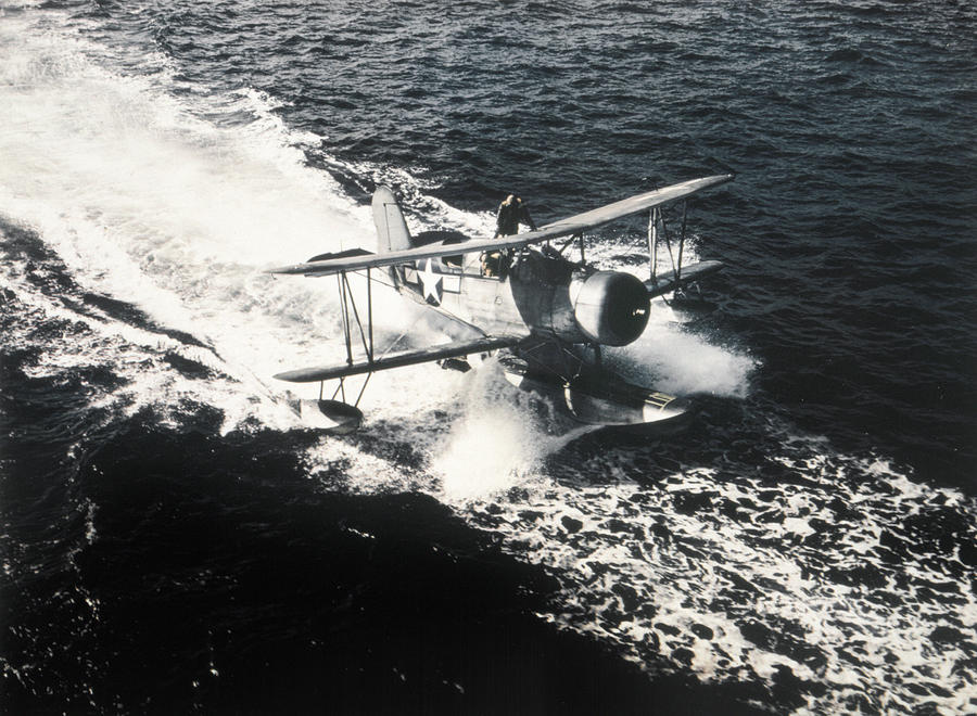 Military Seaplane, C1946 Photograph by Granger