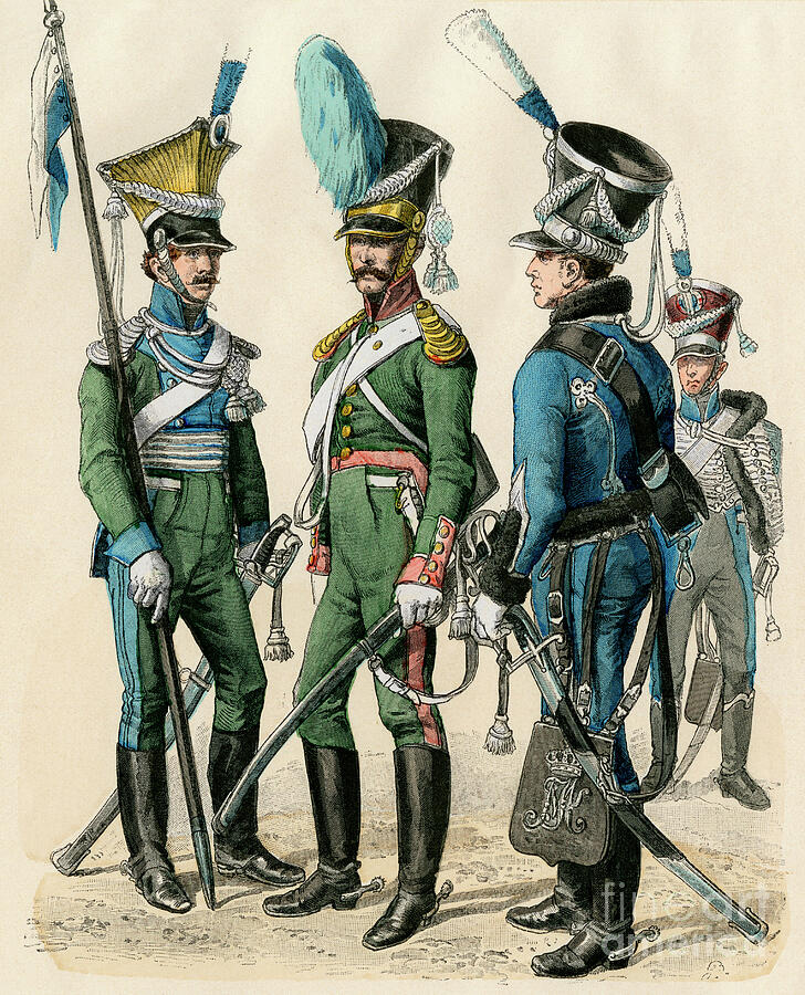 Military Uniforms (bavarian Military Uniforms, Early 1800s Lancer ...