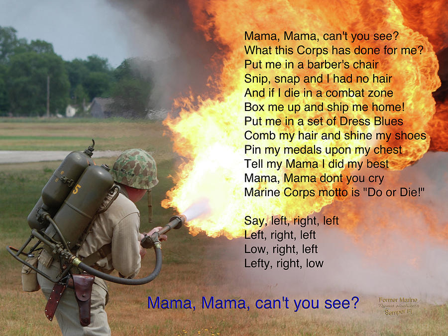 Military USMC Cadence Mama Cant You See Photograph by Thomas Woolworth