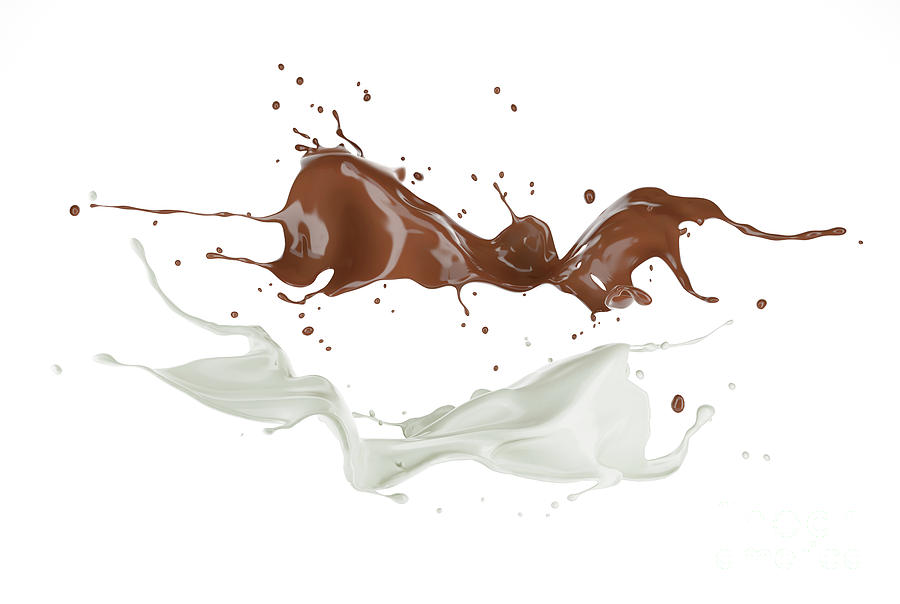 Milk And Chocolate Splashes In The Air Photograph By Leonello Calvetti