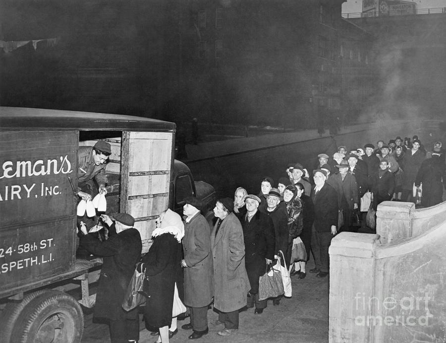 Milk Being Sold To Poor At 11 Cents Per Photograph by Bettmann
