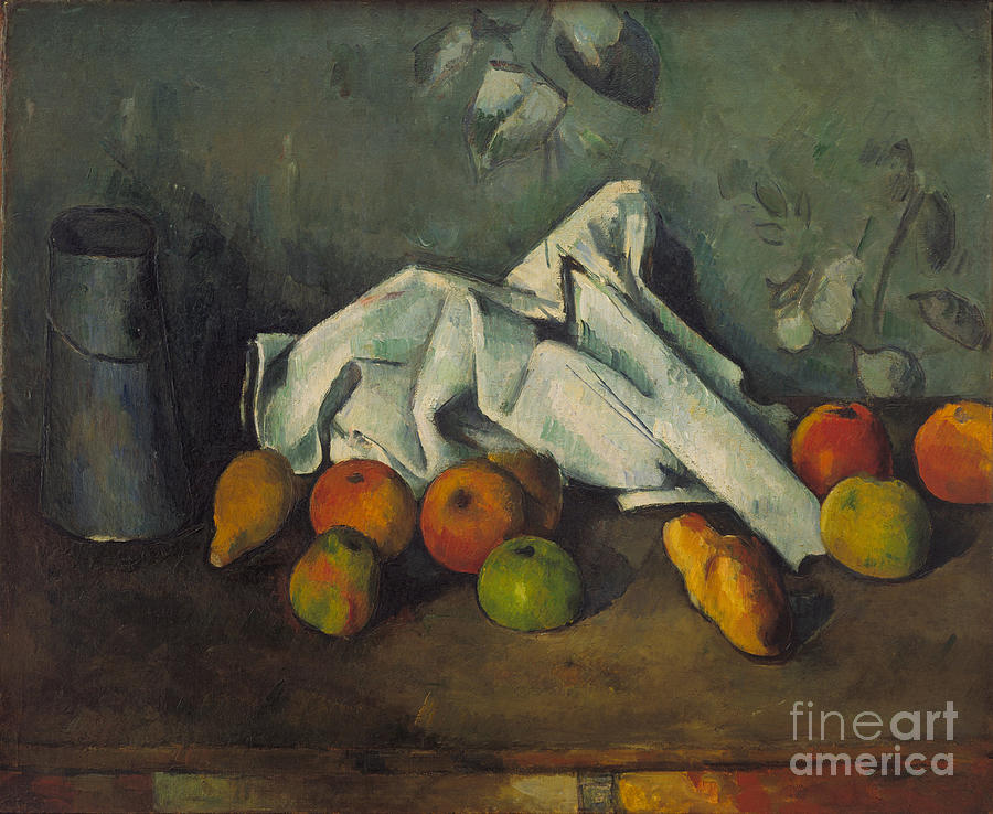Milk Can And Apples, 1879-1880. Artist Drawing by Heritage Images