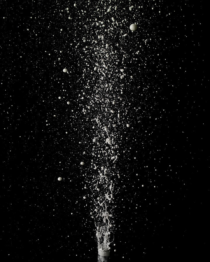 Milk Splash On Black Background Photograph by Stilllifephotographer