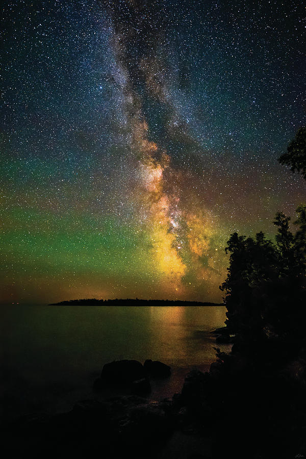 Milky Way And Northern Lights Over Isle Royale Photograph by Owen Weber