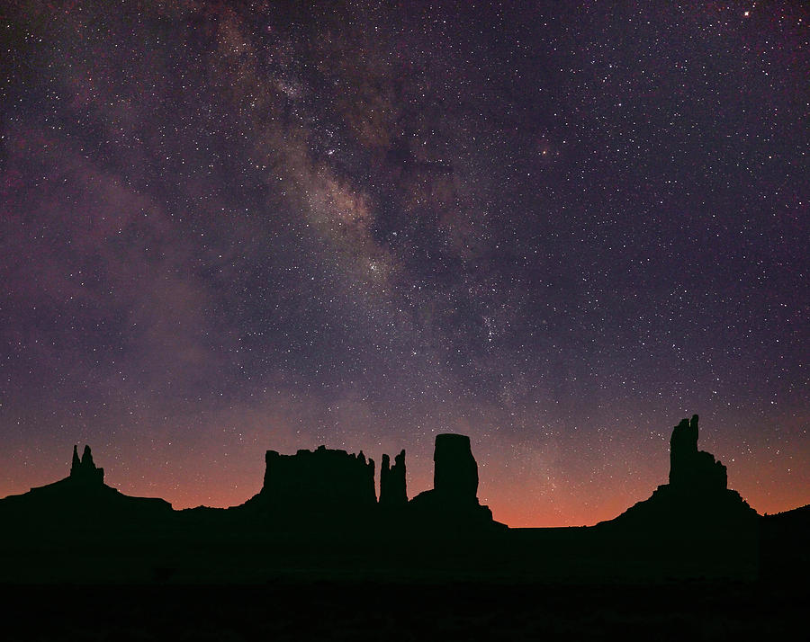 Milky Way And Starry Sky, Monument Valley, Arizona Photograph by Tim Fitzharris