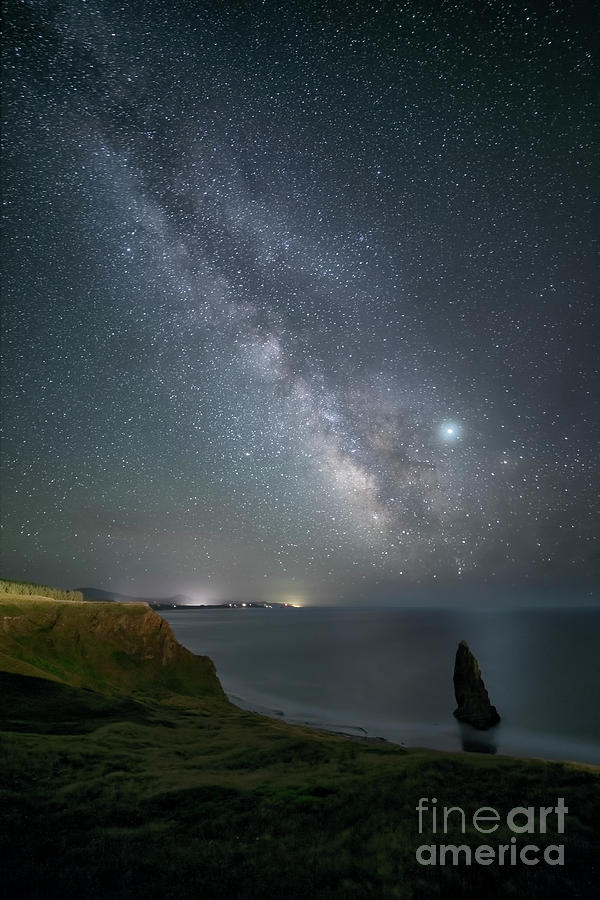 Milky Way at Cape Blanco, Oregon Photograph by Masako Metz