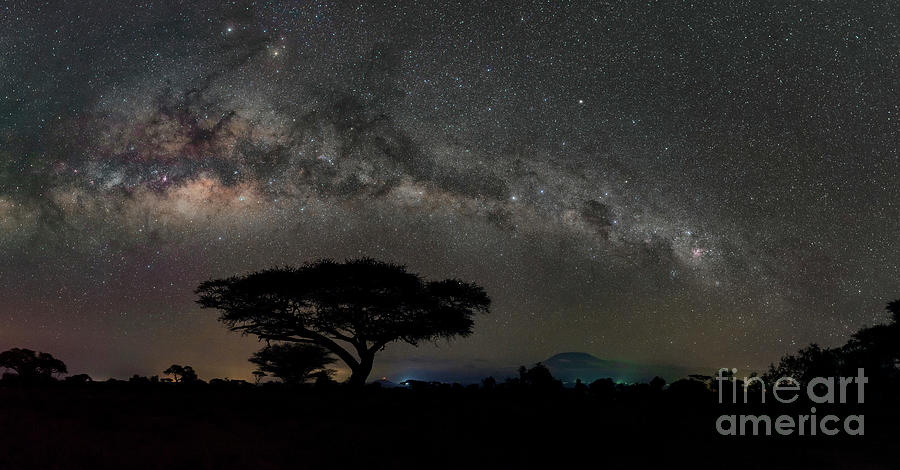 Milky Way Band Over Amboseli National Park Photograph by Amirreza Kamkar / Science Photo Library