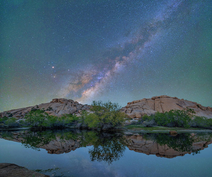 Milky Way, Barker Pond Trail, Joshua Tree National Park, California Photograph by Tim Fitzharris