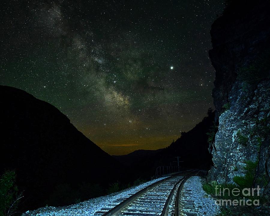 Milky Way Down the Tracks Photograph by Steve Brown
