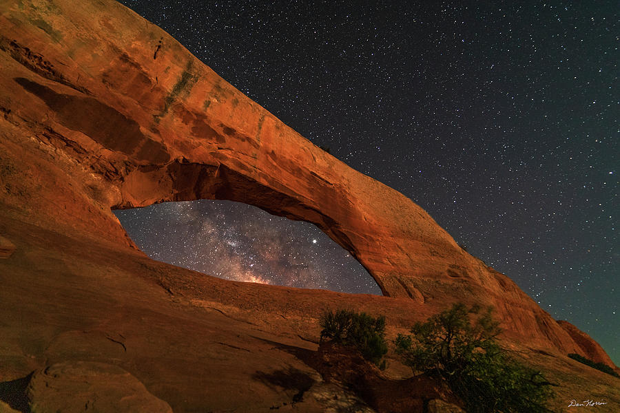 Milky Way framed by Wilson Arch Photograph by Dan Norris