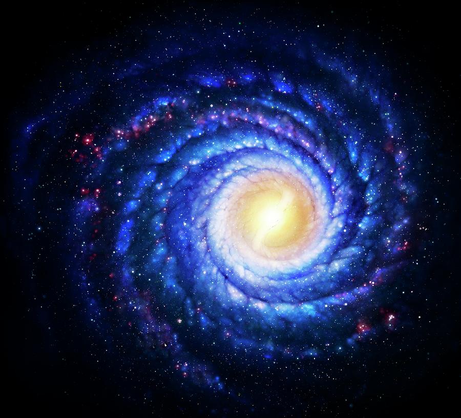 Milky Way Galaxy, Artwork by Mark Garlick