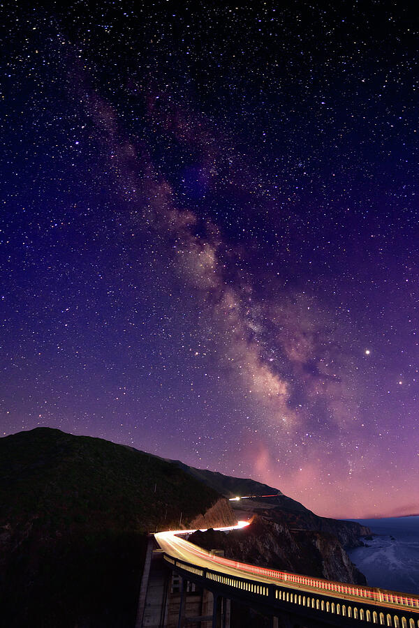 Milky Way Photograph - Milky Way Galaxy Over Bixby Bridge,  Big Sur, California by Bipul Haldar