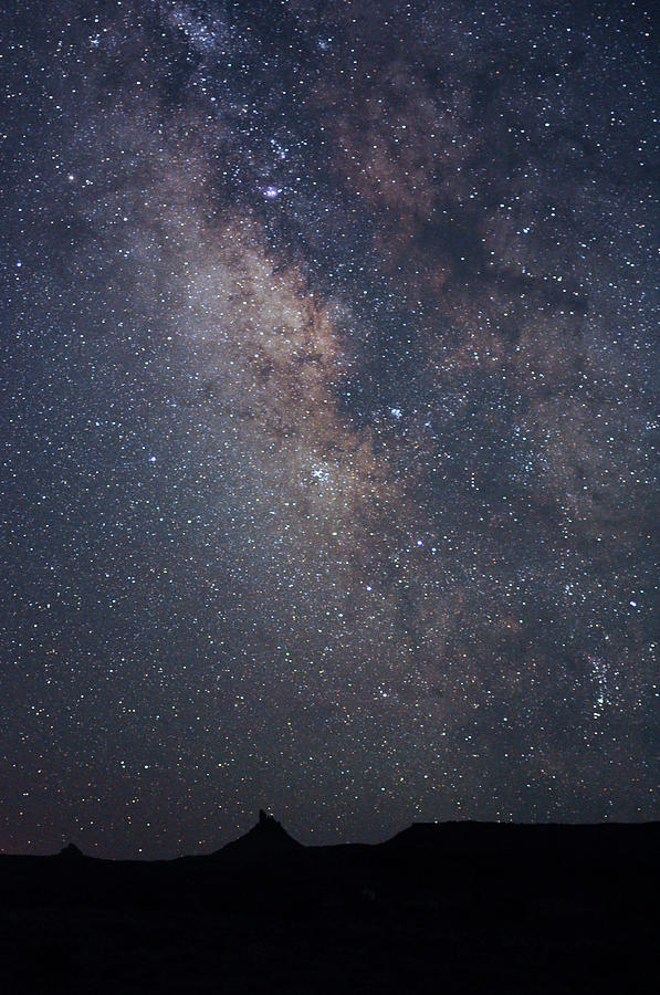 Milky Way Galaxy Over Desert Photograph by David Hogan