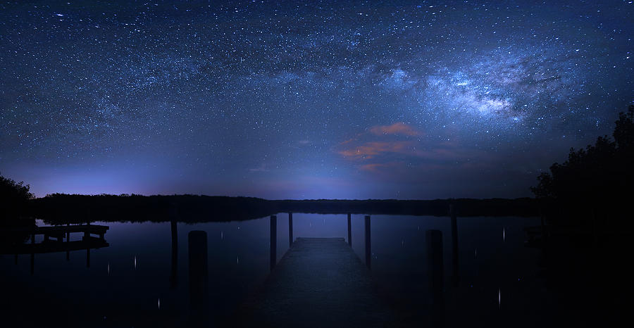 Milky Way Harbor Photograph by Mark Andrew Thomas