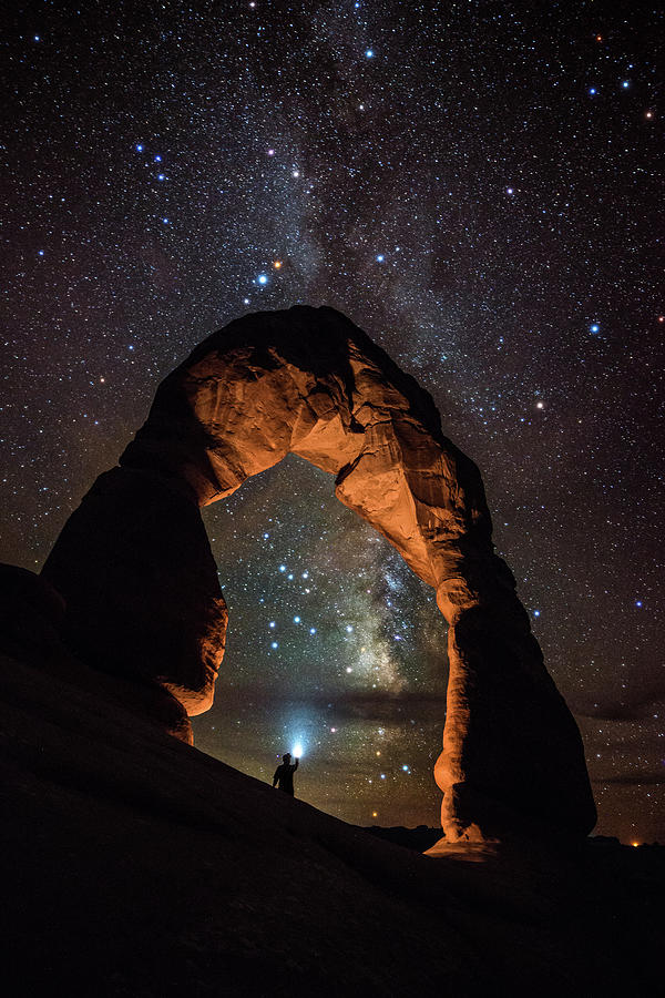 Milky Way Illumination At Delicate Arch Photograph by Mike Berenson / Colorado Captures