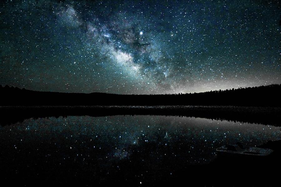 Milky Way Lake Reflection II Photograph by Caroline Haldeman